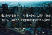 蜜桃传媒盘点：八卦7个你从没注意的细节，神秘人上榜理由彻底令人震惊